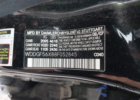 2008 Mercedes-Benz C 350 Sport from USA, damaged, VIN WDDGF56X88F052845